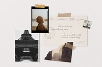 Aesthetic Paris travel mood board  collage