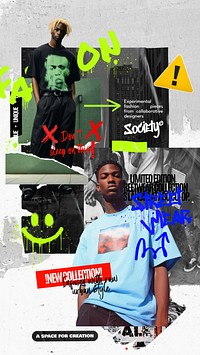 Street fashion mood board  collage