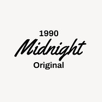 Retro aesthetic logo template cursive font design