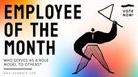 Employee of the month blog banner template