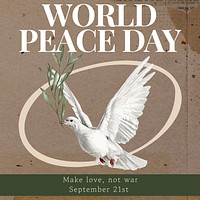 World peace day Instagram post template  