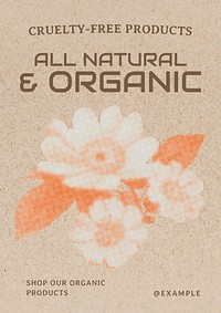 All natural & organic    poster template