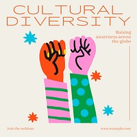 Cultural diversity Instagram post template  