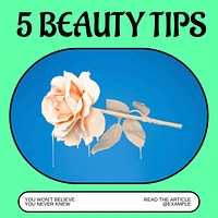 Beauty tips Facebook post template  design