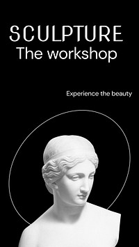 Sculpture workshop  Instagram post template