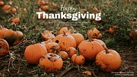 Happy Thanksgiving blog banner template  