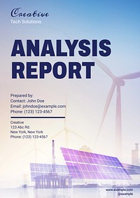 Business report poster template