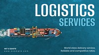 Logistic services  blog banner template