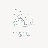 Camp site logo template  