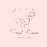 Flower delivery logo template