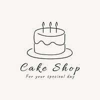 Cake shop logo template