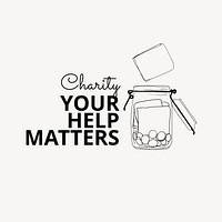 Your help matters logo template