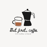 Coffee morning logo template