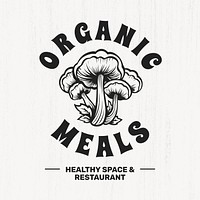 Organic food restaurant business logo template