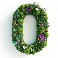 0 Number flower blossom wreath.