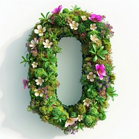 O letter flower blossom wreath.