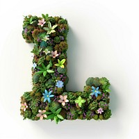 L letter green moss graphics.
