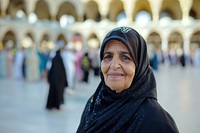 A happy Middle east senior woman face person female.