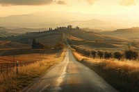 Pisa landscape road countryside.