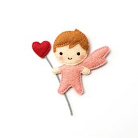 Felt stickers of a single cupid confectionery accessories accessory.