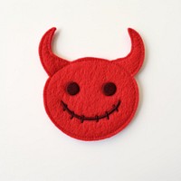 Felt stickers of a single devil accessories accessory applique.