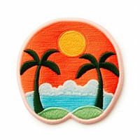 Felt stickers of a single hawaii accessories embroidery accessory.