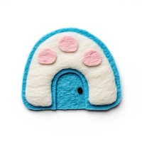 Felt stickers of a single igloo confectionery applique clothing.
