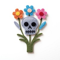 Felt stickers of a single skull accessories embroidery accessory.