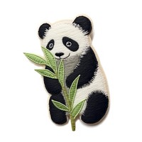 Felt stickers of a single panda wildlife pattern animal.