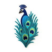 Felt stickers of a single peacock accessories embroidery accessory.