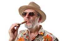 A man with cigar accessories accessory clothing.