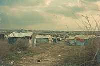 Refugee camp architecture building outdoors.