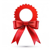 Bold red Ribbon award badge icon accessories accessory clothing.