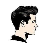 Illustration of haircut men head illustrated photography.
