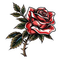 Tattoo illustration of a red rose illustrated graphics dynamite.