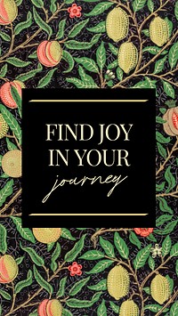 Joyful journey & life mobile wallpaper template