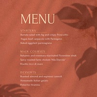 Menu Instagram post template