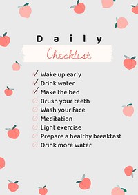 Daily checklist   poster template