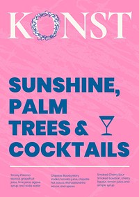 Summer drinks poster template