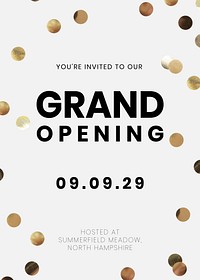 Grand opening invitation card template  