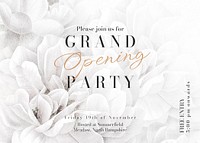 Grand opening invitation card template, editable design