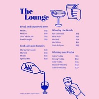 The lounge menu Instagram post template