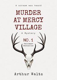 Murder mystery book cover template  design