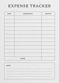 Expense tracker template