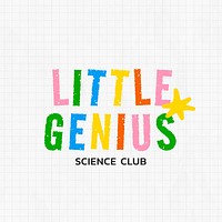 Kids science club logo template