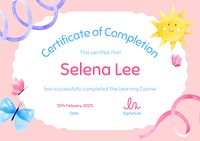 Certificate of completion template  design