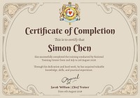 Certificate of completion template  design