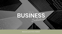 Business solutions presentation  template