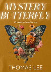 Butterfly mystery book cover template