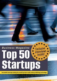 Top startups magazine cover template